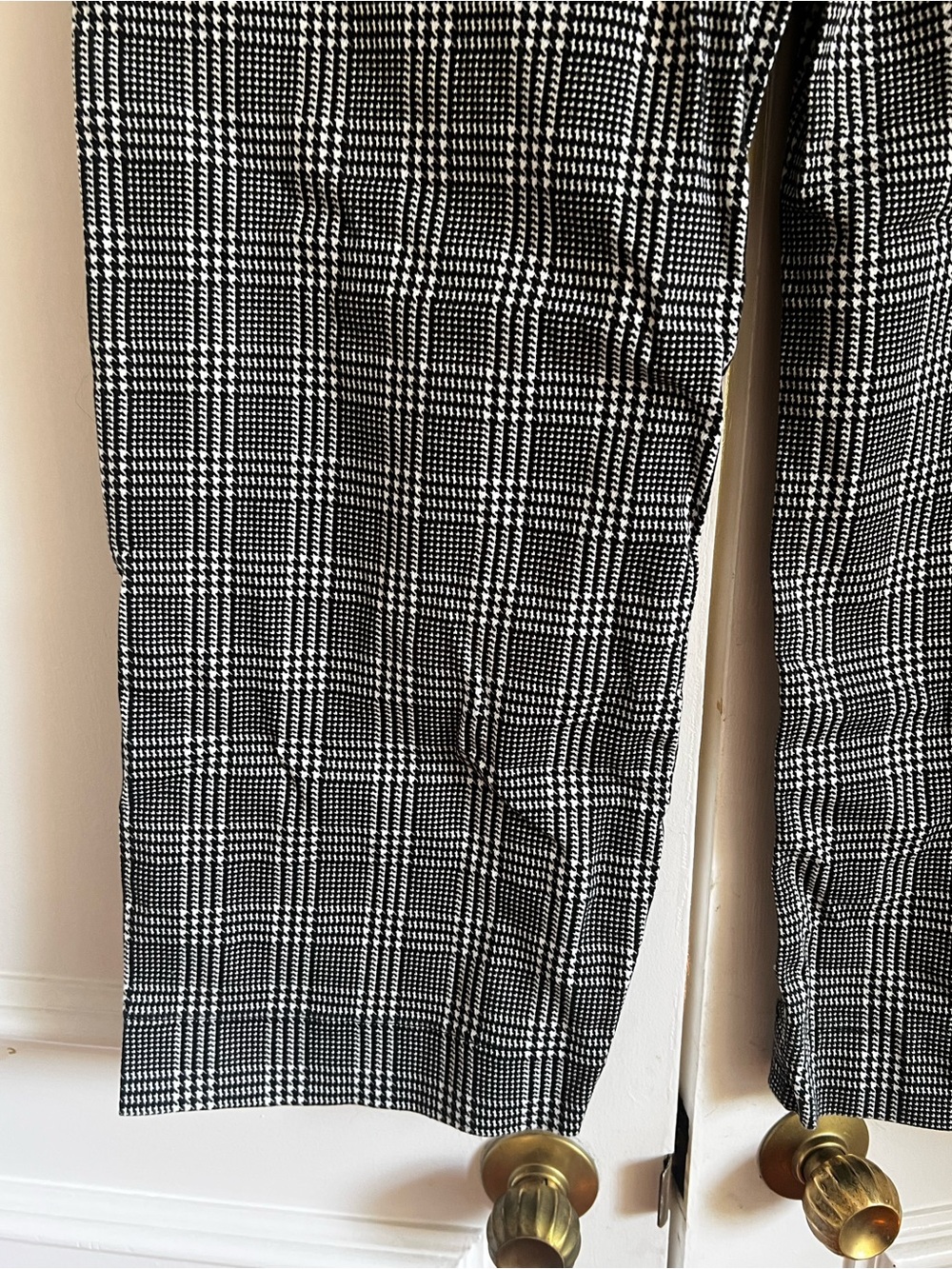 Ag Adriano Goldschmied Black and White Plaid Long Bermuda Type- Pants - Picture 7 of 10